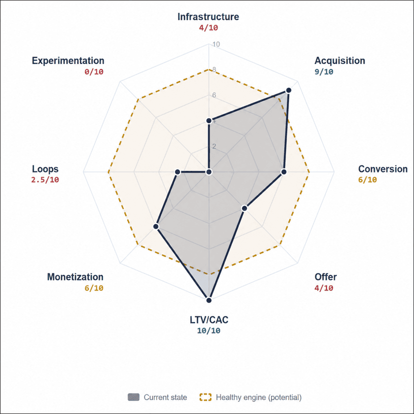 Illustrative Growth Engine Diagnostic Wheel